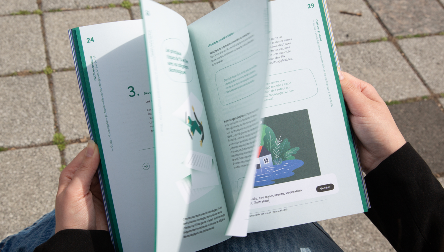ages ouvertes de la revue Accent 2025, illustrant la richesse du contenu et la fluidité du design éditorial avec illustrations et articles.
